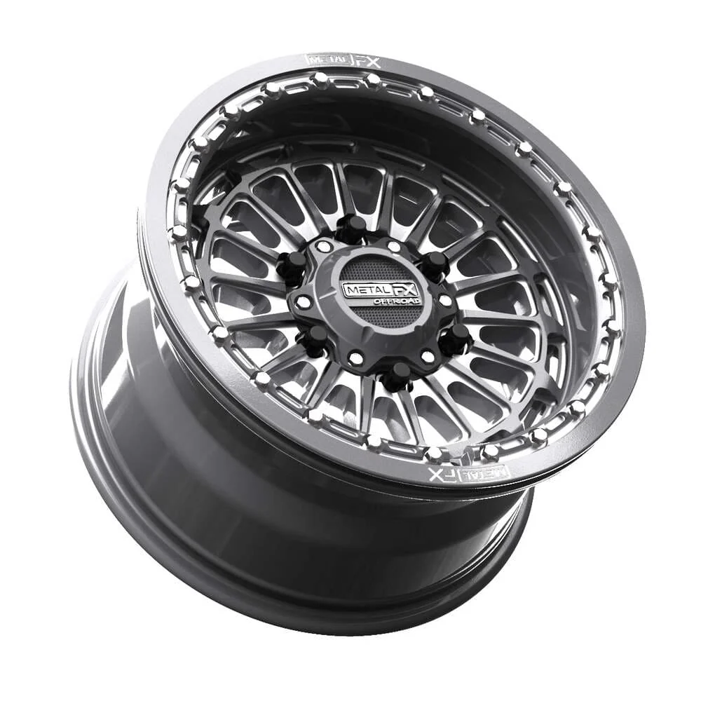 MetalFX Delta 6R Beadlock (6 Lug) - Gunmetal Contrast Cut - Image 3