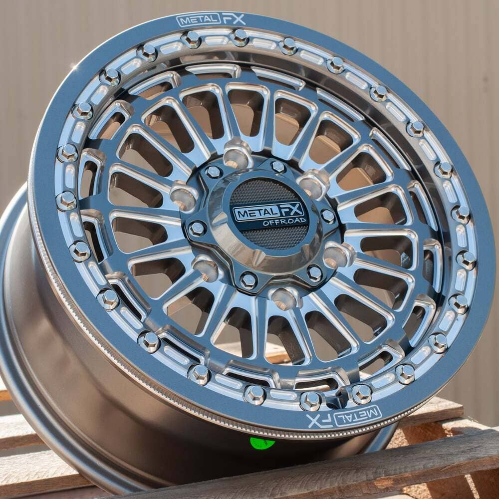 MetalFX Delta 6R Beadlock (6 Lug) - Gunmetal Contrast Cut - Image 6