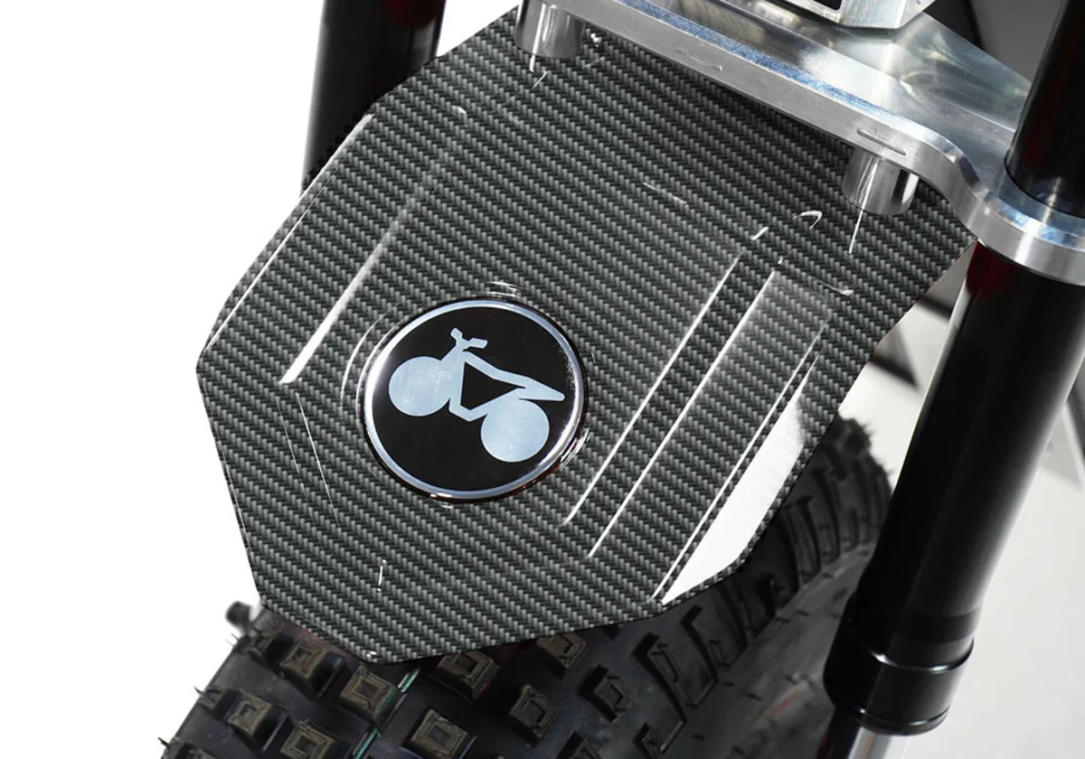 Mini RCR F2 Two Wheeler Electric Bike Blue W/ Black Carbon Fenders - Image 6