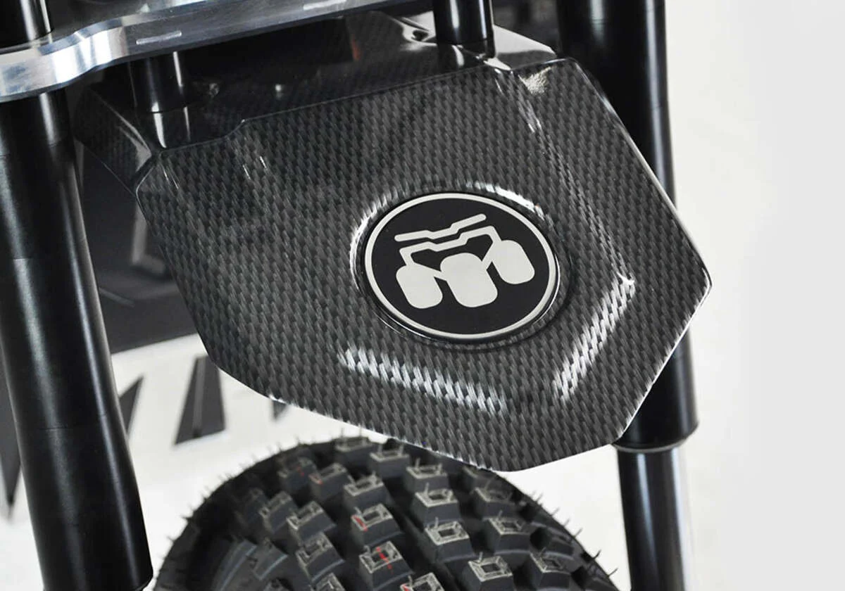 Mini RCR T3 Three Wheeler Electric Bike Blue W/ Black Carbon Fenders - Image 18