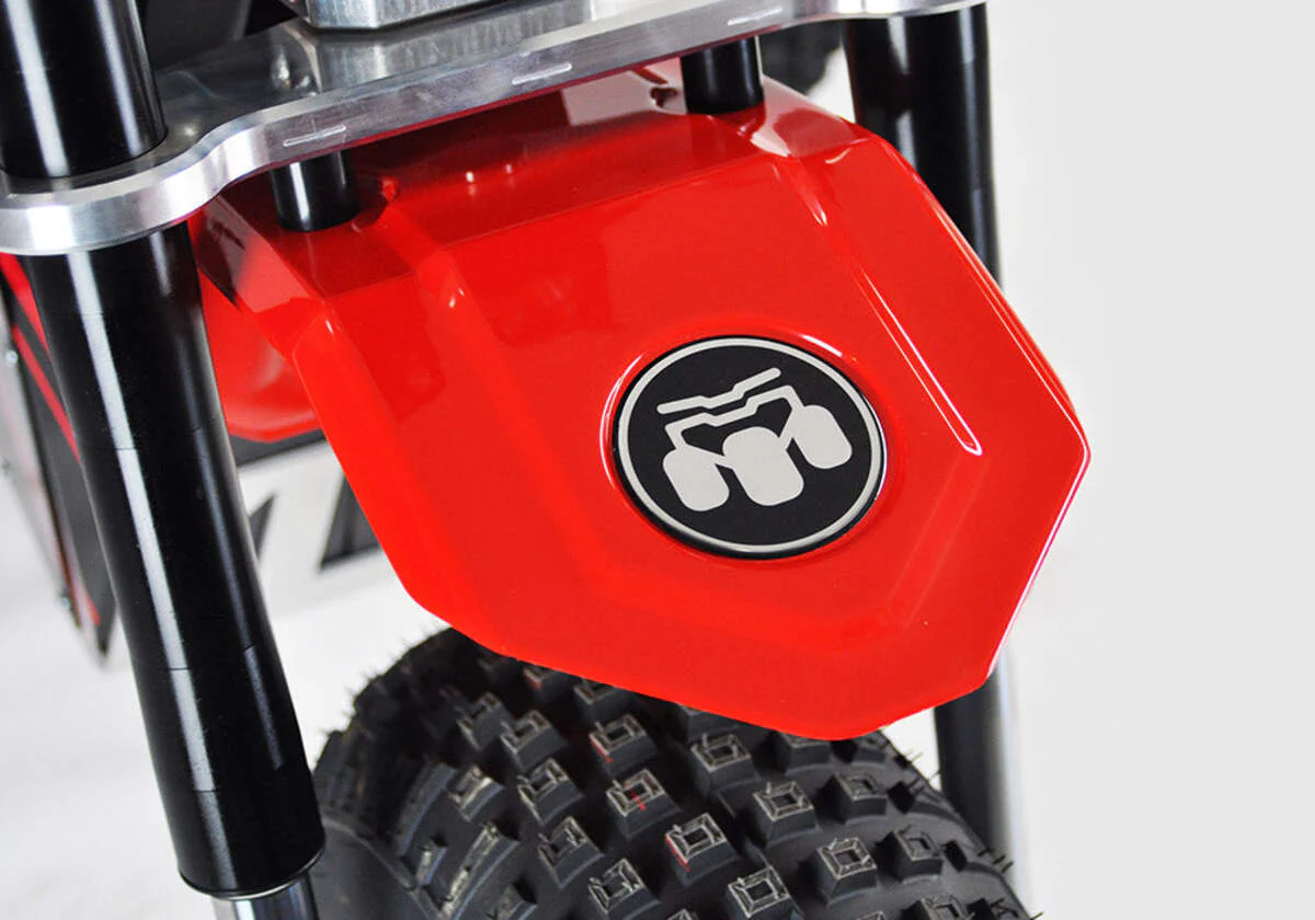 Mini RCR T3 Three Wheeler Electric Bike Red W/ Black Carbon Fenders - Image 17