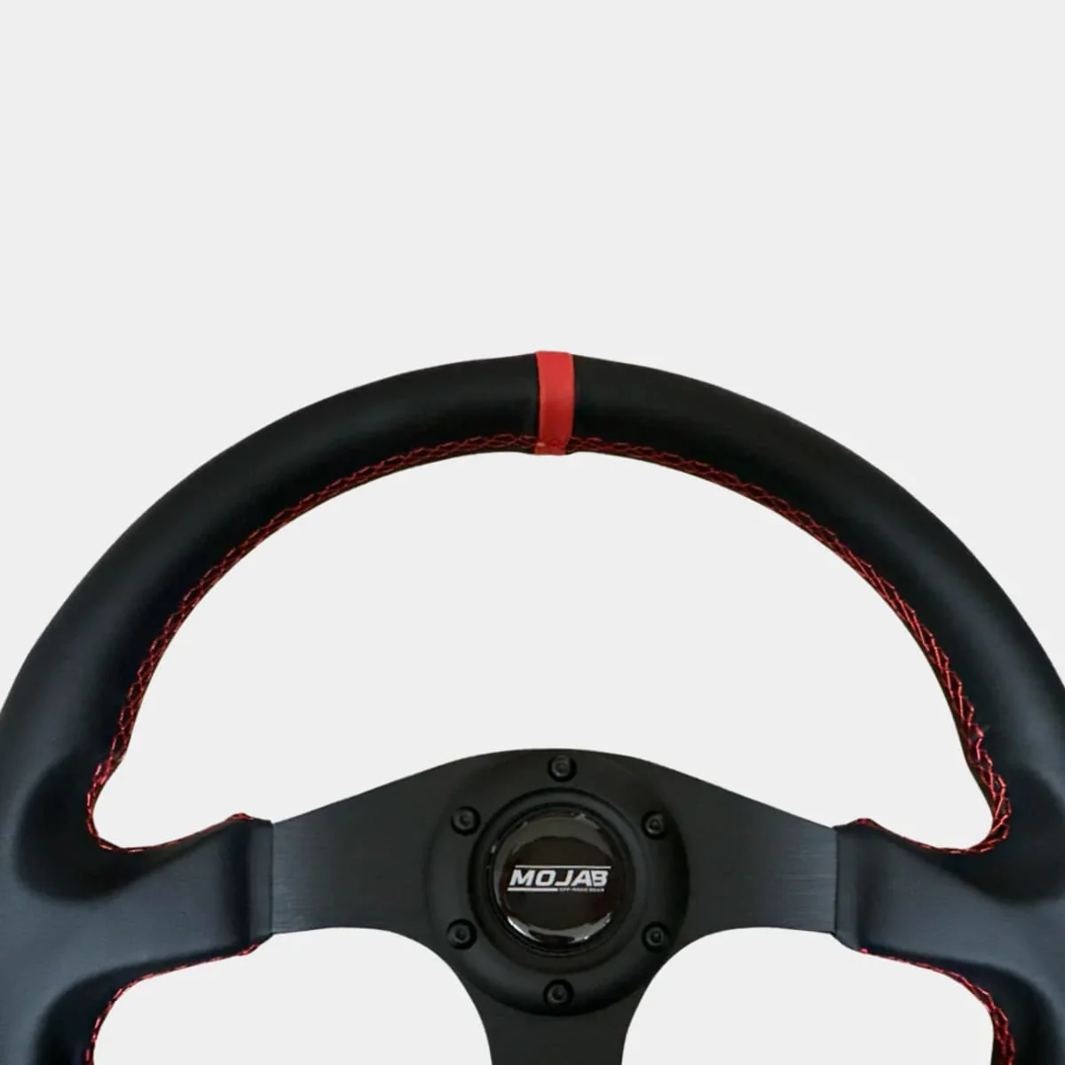 Mojab Off-Road 13.5" Flat Leather/Suede Steering Wheel - Image 4