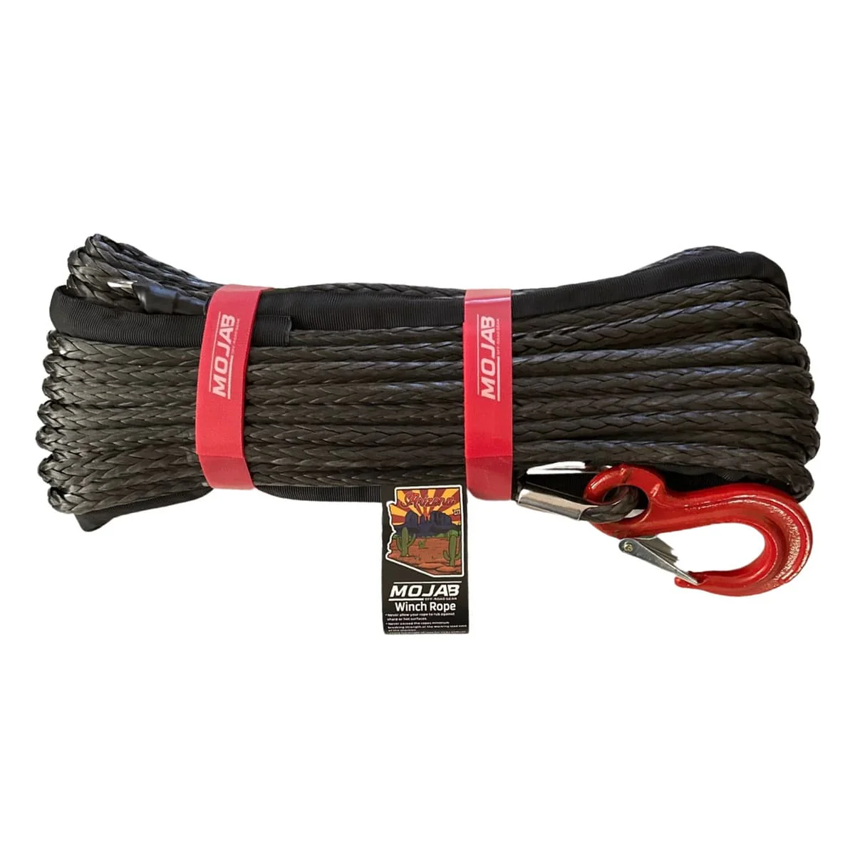 Mojab Off-Road 3/8" x 85' Synthetic Winch Rope with Forged Winch Hook - Image 4