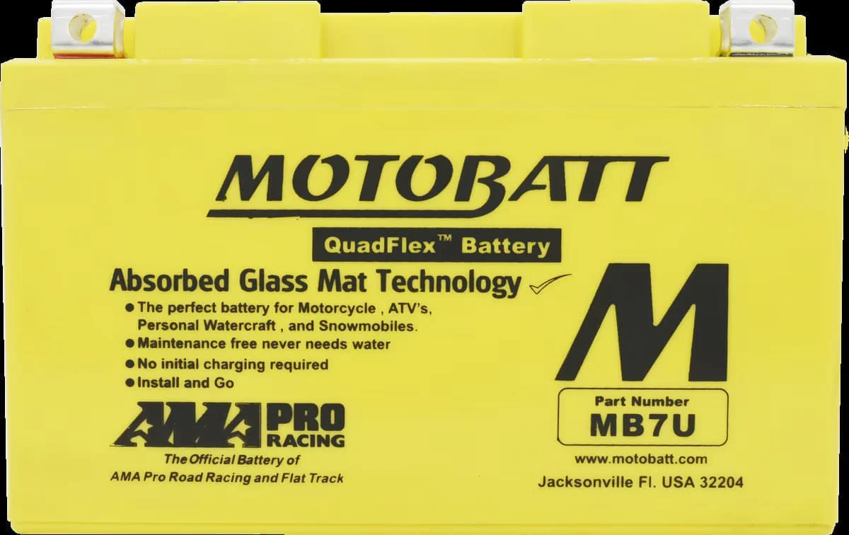 Motobatt 12V AGM Battery - MB7U - Image 2