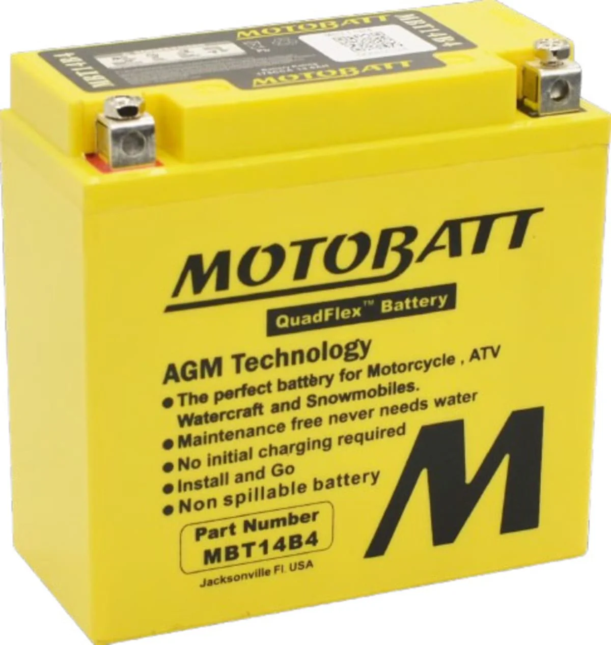 Motobatt 12V AGM Battery - MBT14B4 - Image 3