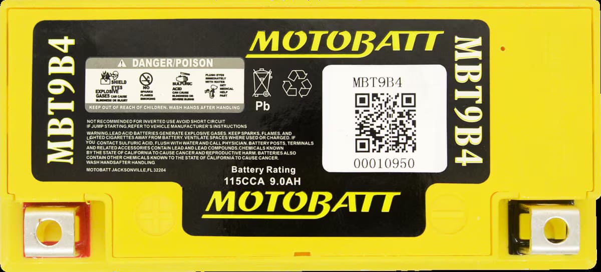 Motobatt 12V AGM Battery - MBT9B-4 - Image 4