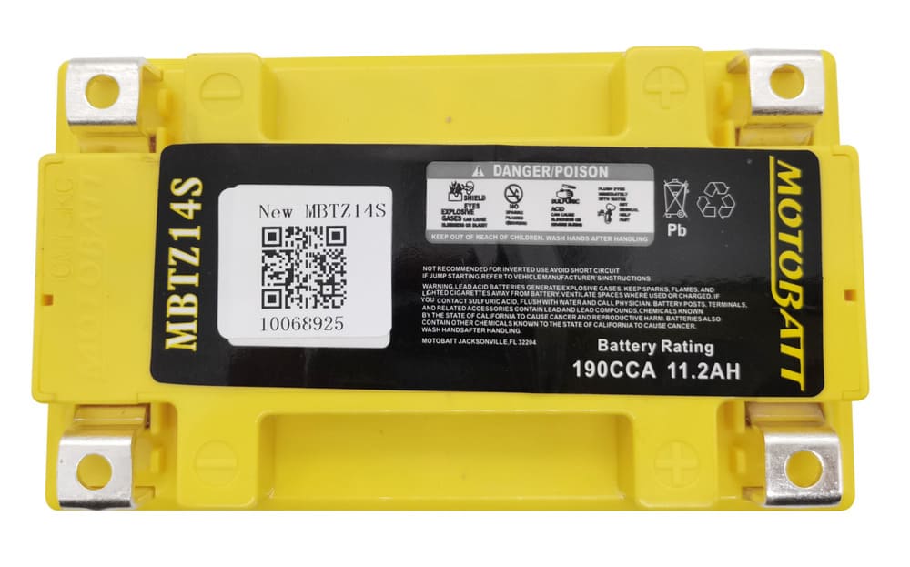 Motobatt 12V AGM Battery - MBTZ14S - Image 4