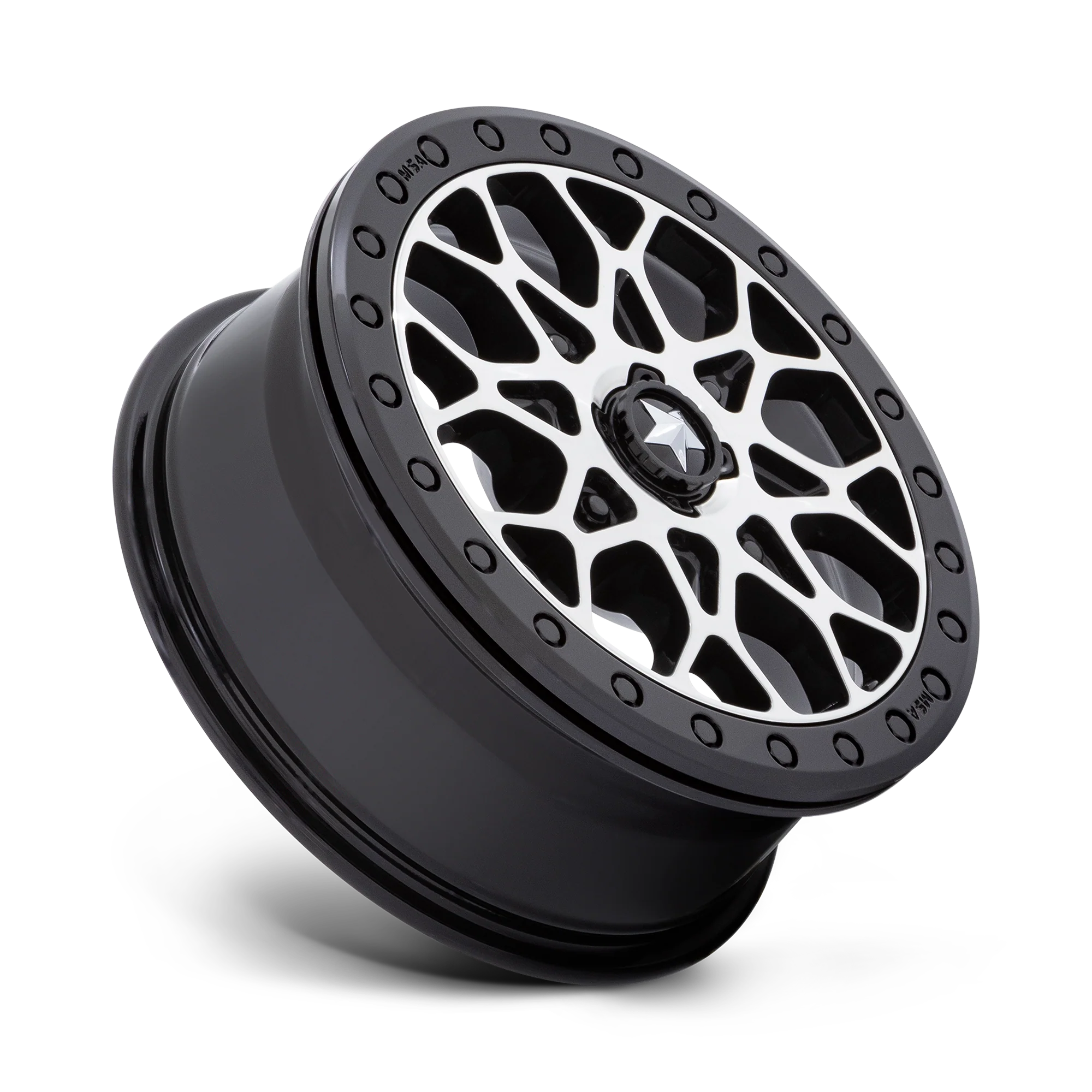 MSA M48 Portal Beadlock - Gloss Black Machined w/ Gloss Black Ring - Image 2