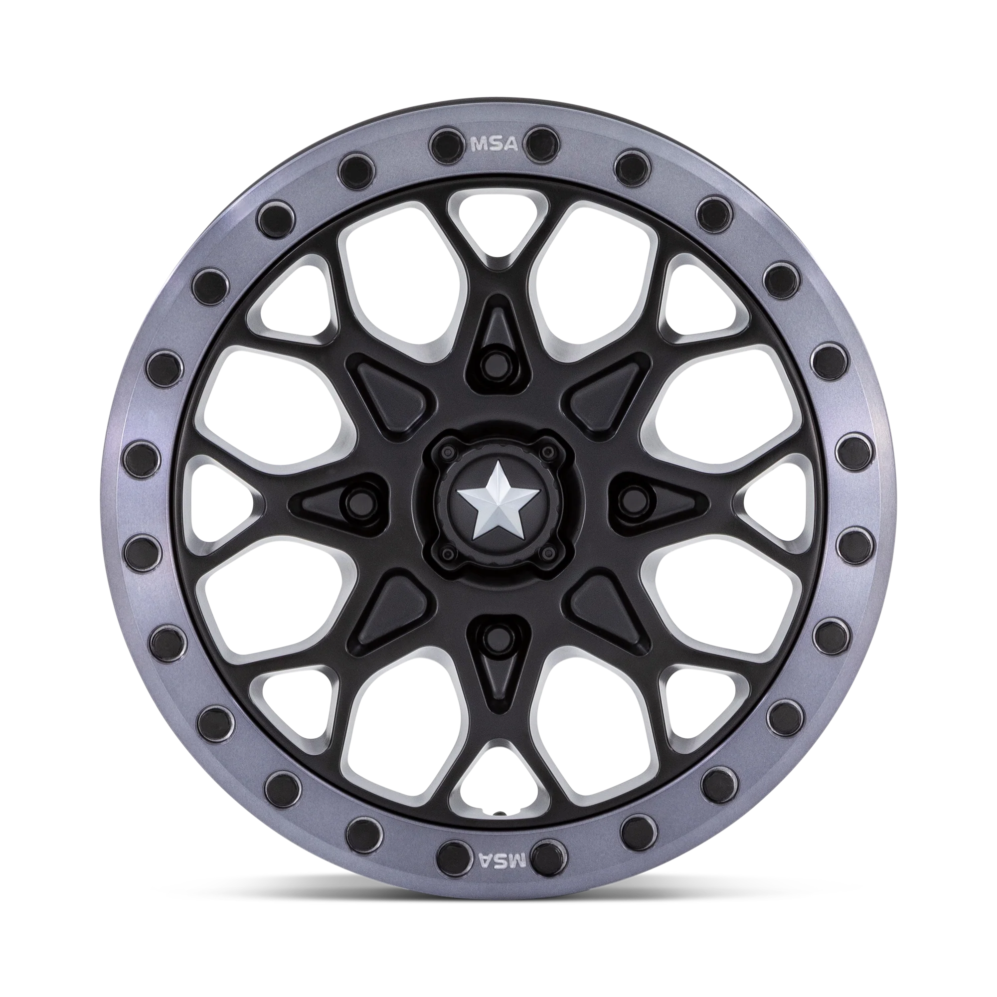 MSA M48 Portal Beadlock - Satin Black w/ Gray Tint Ring - Image 3