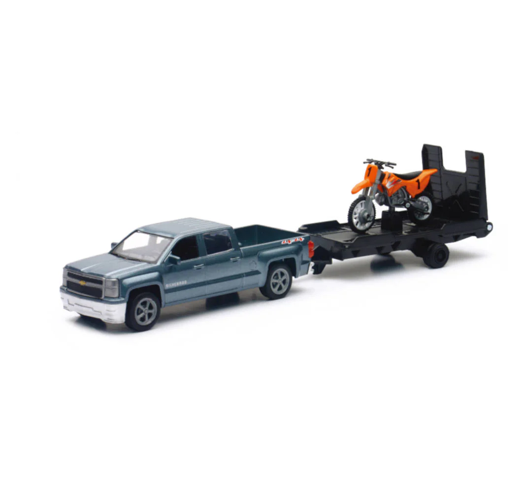 New Ray Toys 1:43 Scale Chevrolet Silverado Pick Up W/ Dirt Bike