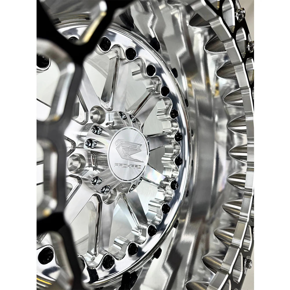 Packard Performance Element FF Forged Polished Beadlock Wheel (5 Lug) - Silver - Image 3