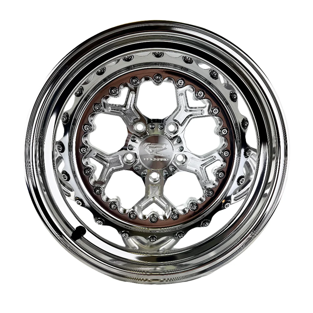 Packard Performance Pro 5 FF Forged Beadlock Wheel (5 Lug) - Silver - Image 2