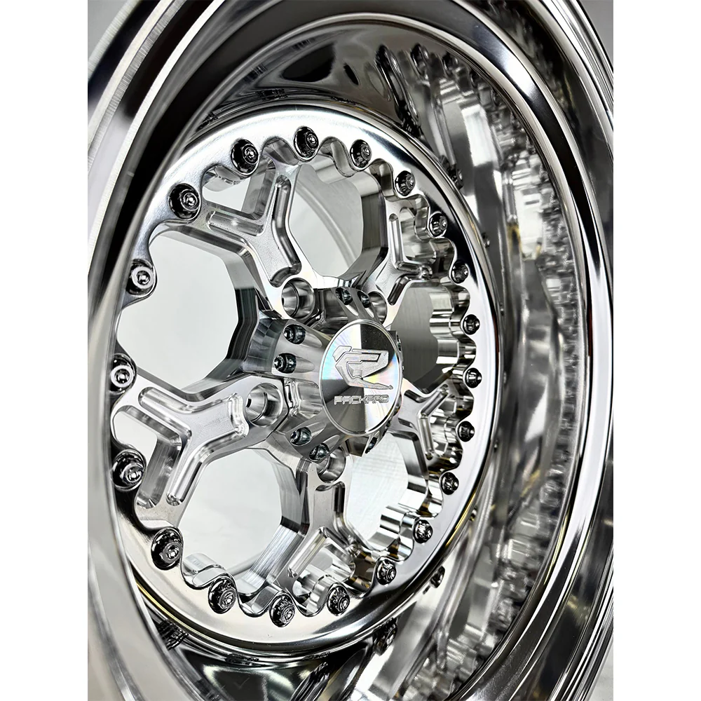 Packard Performance Pro 5 FF Forged Beadlock Wheel (5 Lug) - Silver - Image 3