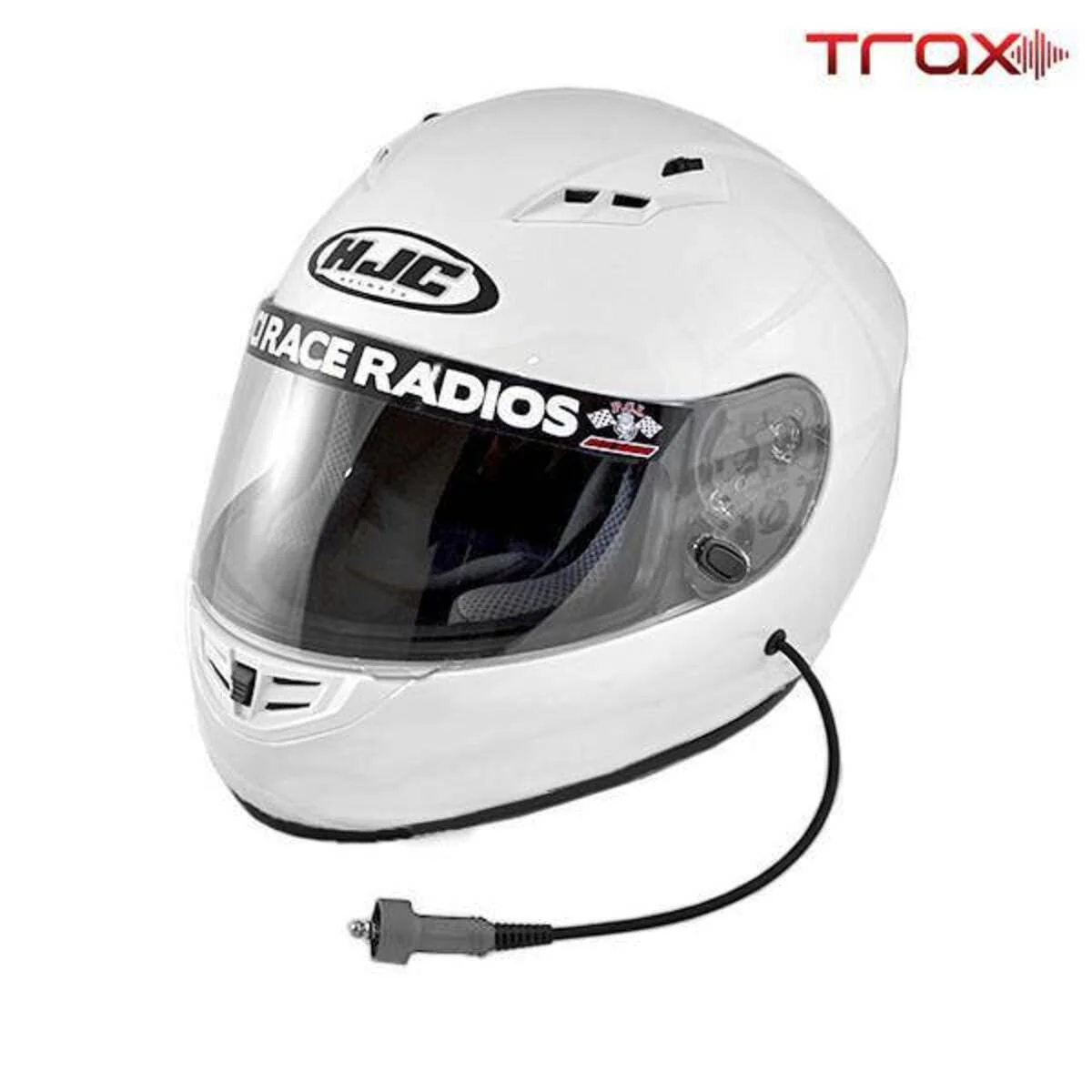 PCI Race Radios HJC CS-R3 DOT White Helmet - Image 5