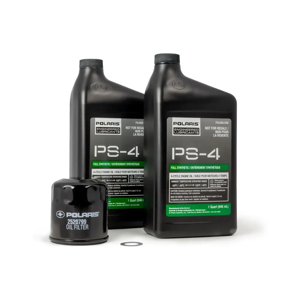 Polaris Full Synthetic Oil Change Kit - 1 Oil Filter & 2 Quarts of PS-4 Engine Oil - Image 2