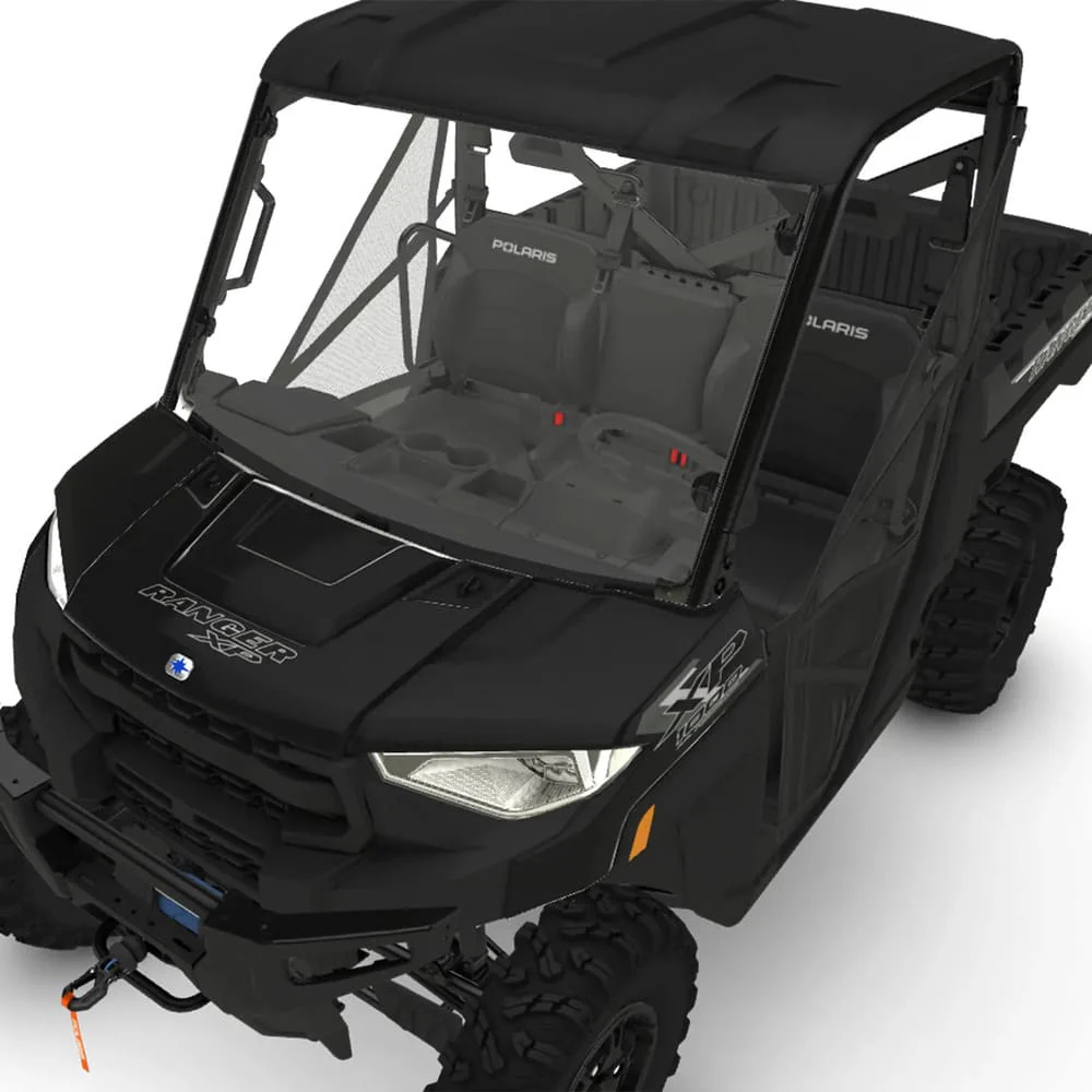Polaris Ranger Crew XP 1000 Lock & Ride Full Windshield - Poly - Image 3
