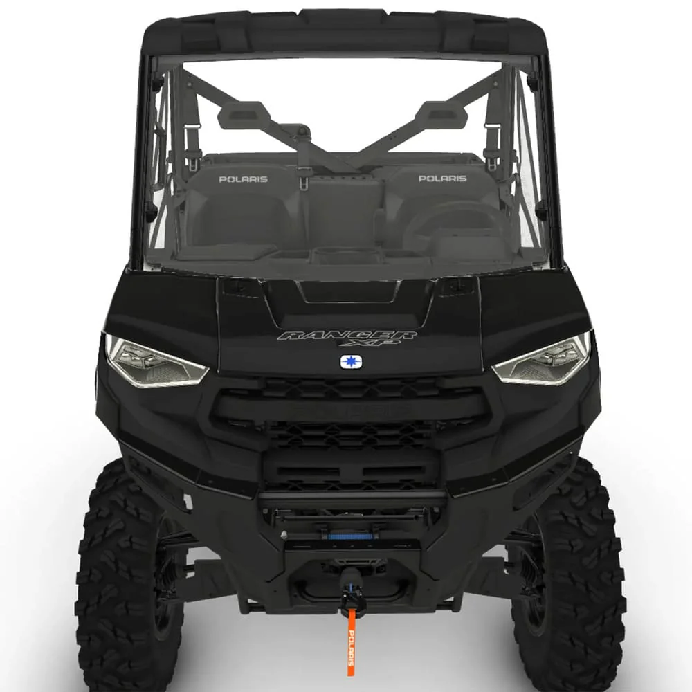Polaris Ranger Crew XP 1000 Lock & Ride Full Windshield - Poly - Image 4