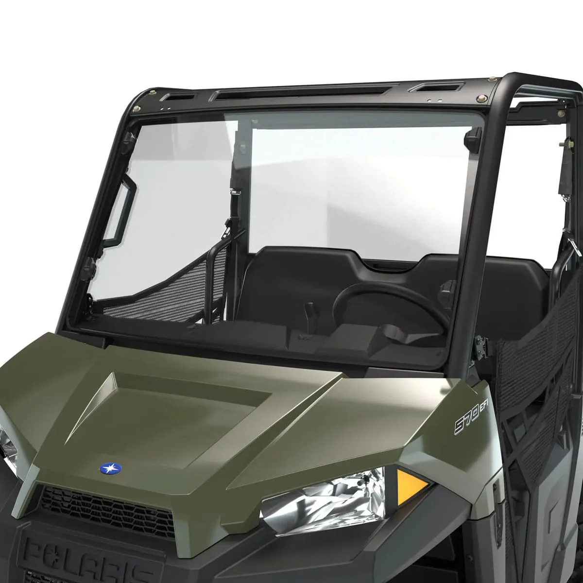 Polaris Ranger SP 570 Lock & Ride Hard Coat Poly Full Windshield - Image 3