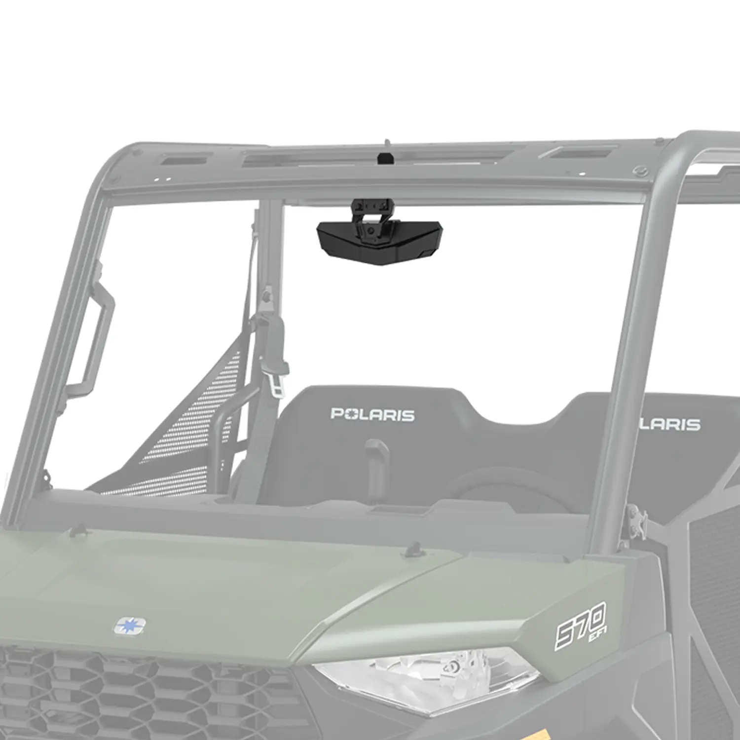 Polaris Ranger SP 570 Rear View Convex Weatherproof Mirror Vehicle Frame Mounted - Image 2