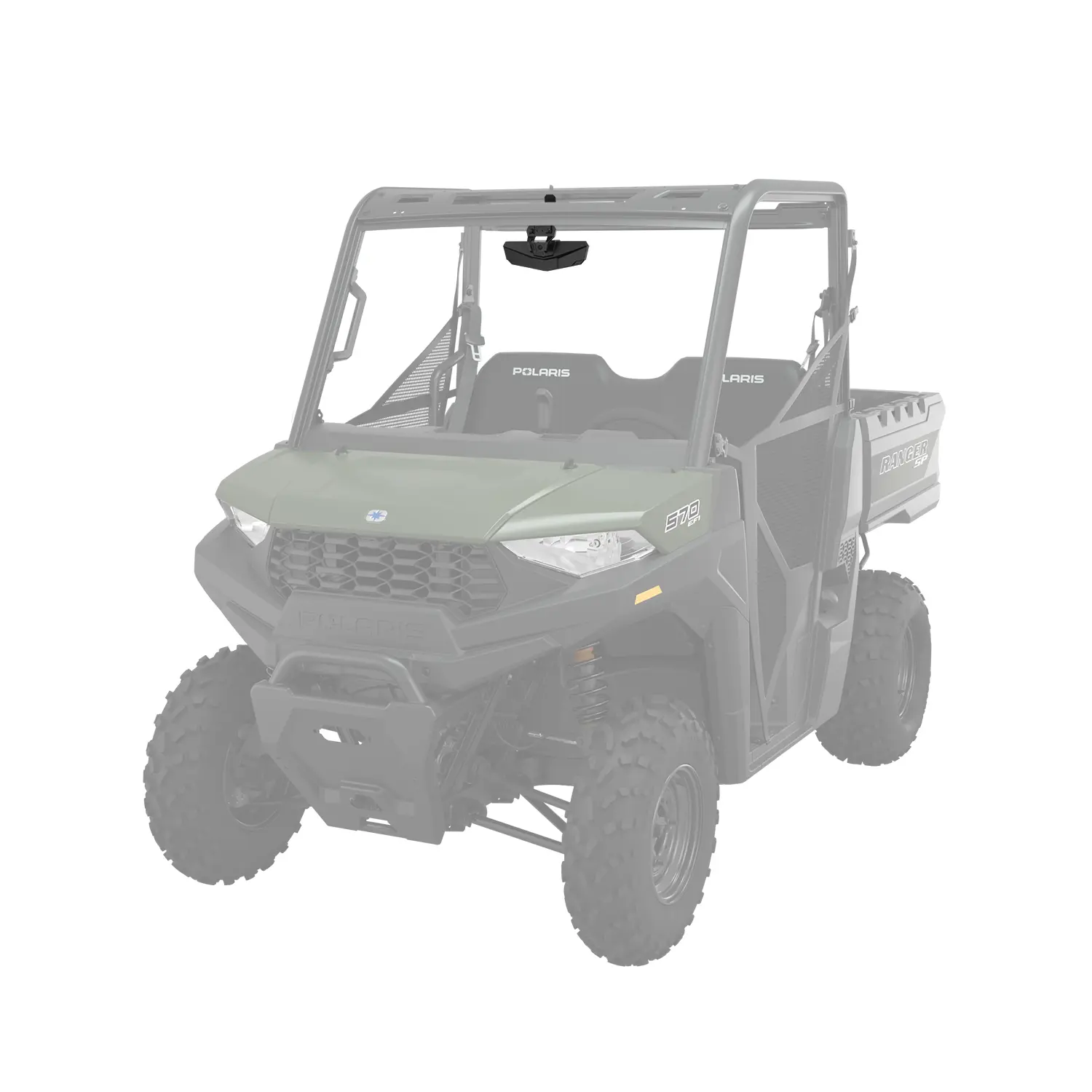 Polaris Ranger SP 570 Rear View Convex Weatherproof Mirror Vehicle Frame Mounted - Image 4