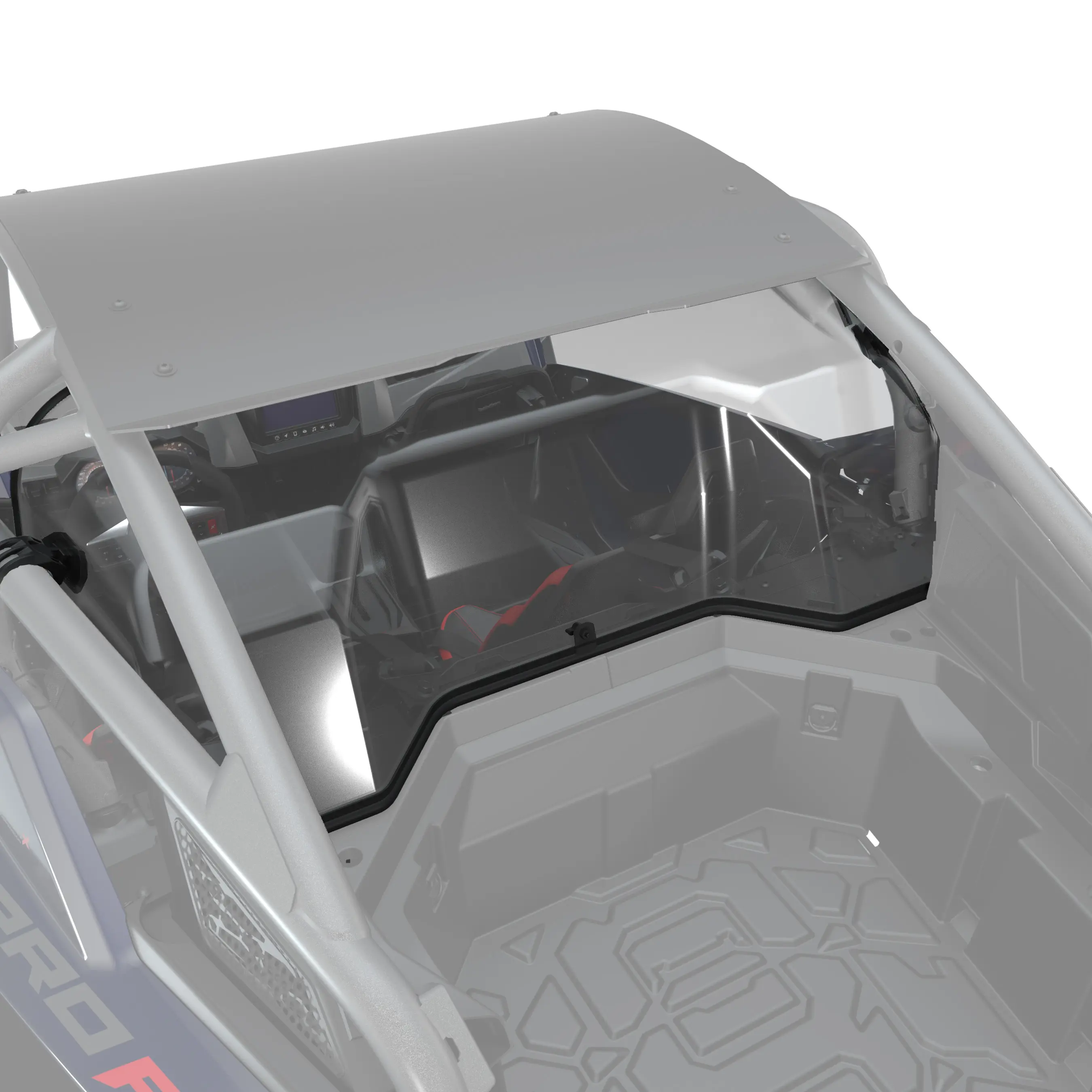 Polaris RZR Lock & Ride Poly Rear Panel - 2 Seat - Image 2