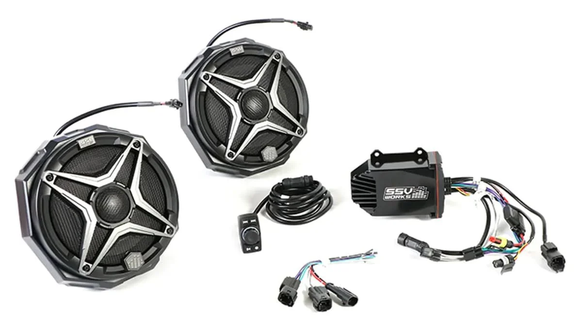 Pro Armor Polaris General 2-Speaker SXS Cage Audio Kit with Profile Clamps