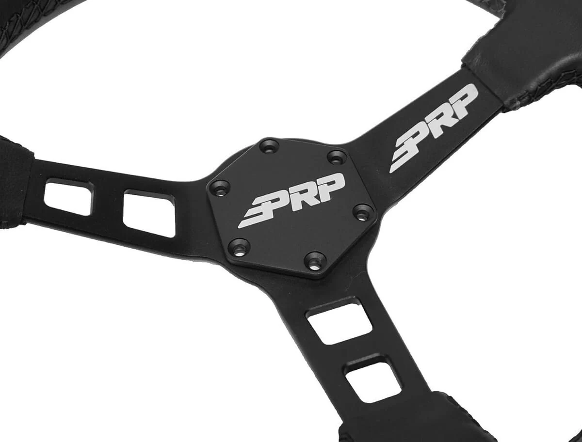 PRP Deep Dish Leather Steering Wheel - Image 7