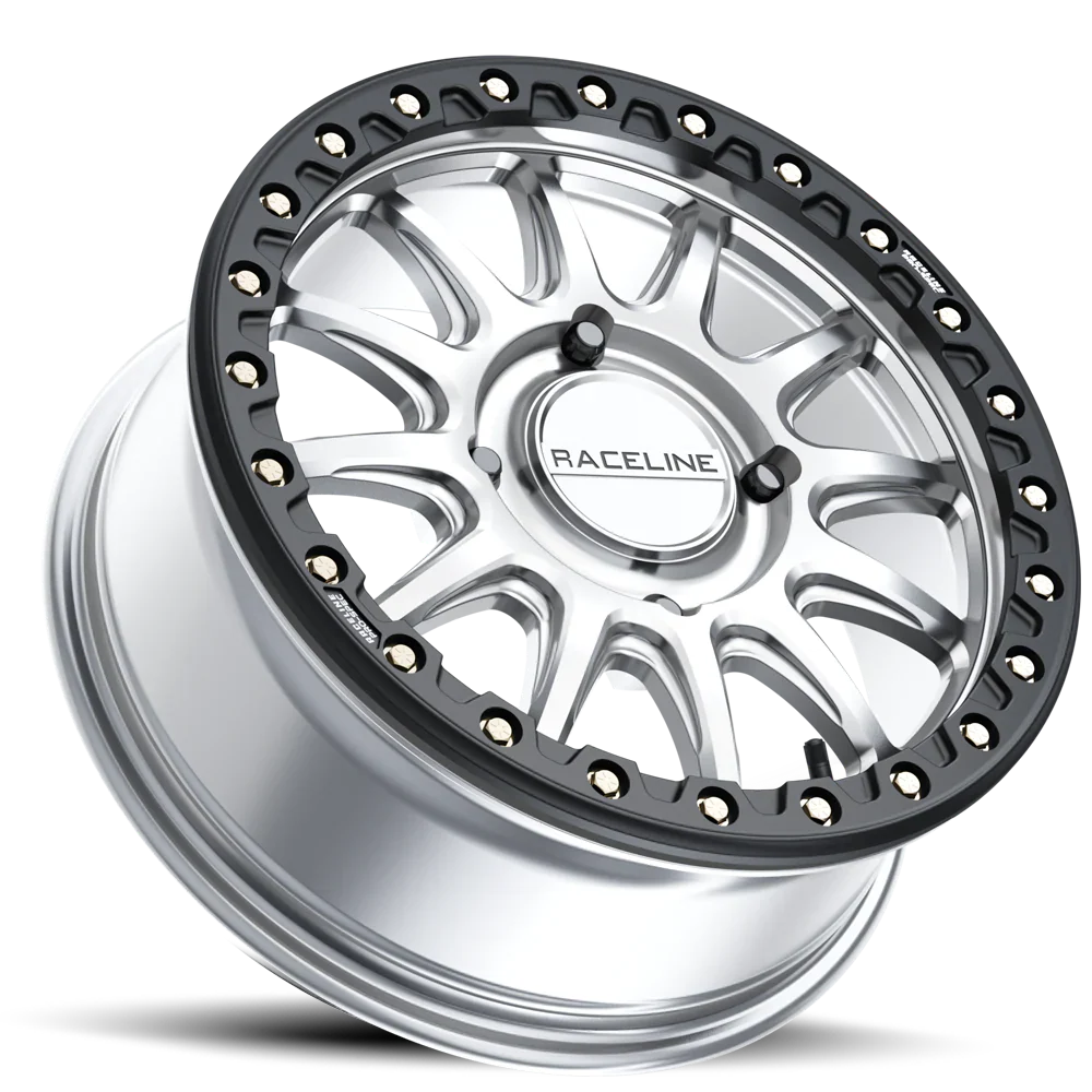 Raceline A14SB Alpha Beadlock - Silver/Black - Image 4