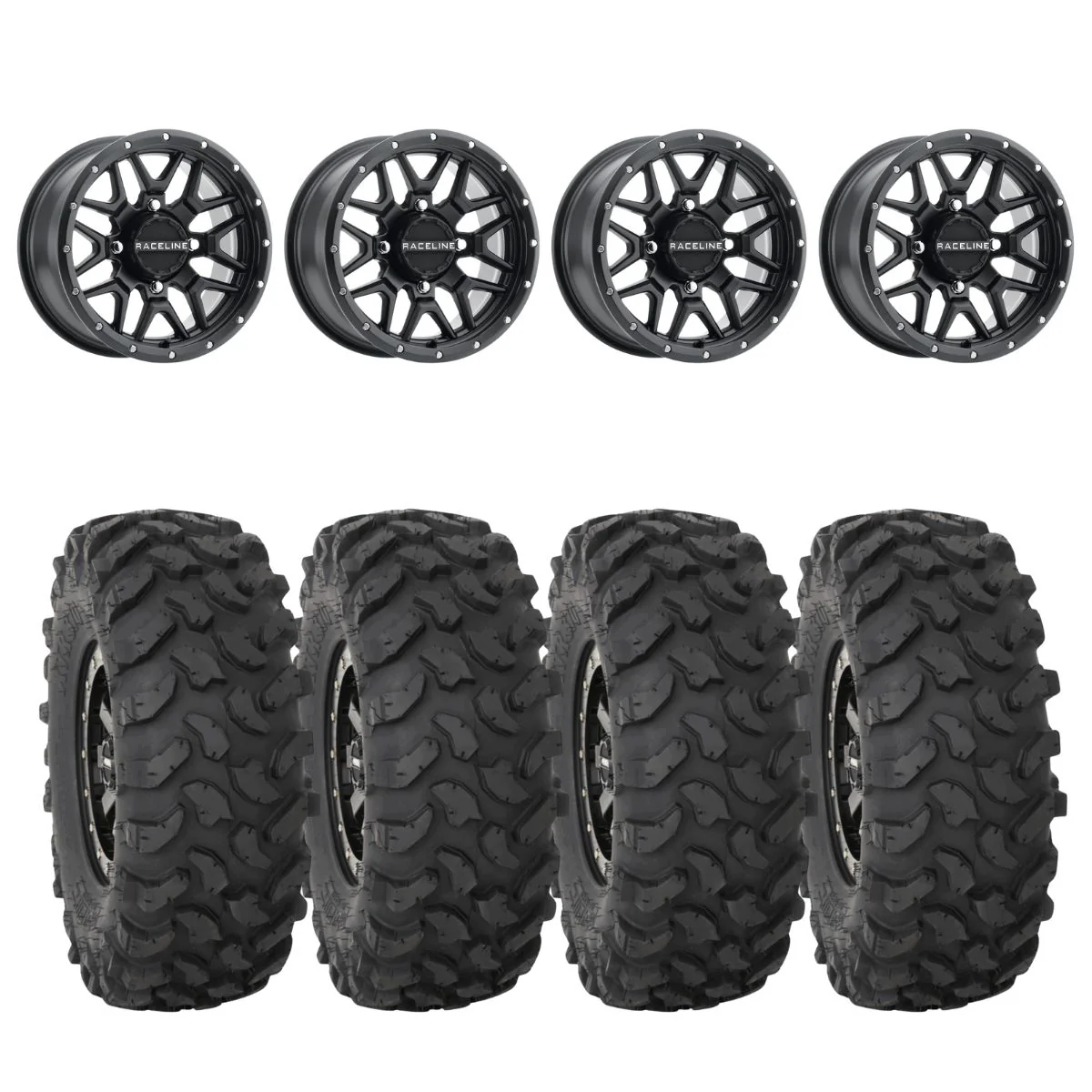 Raceline A94B Krank Simulated Beadlock & System 3 XTR370 Offroad Wheel & Tire Kit