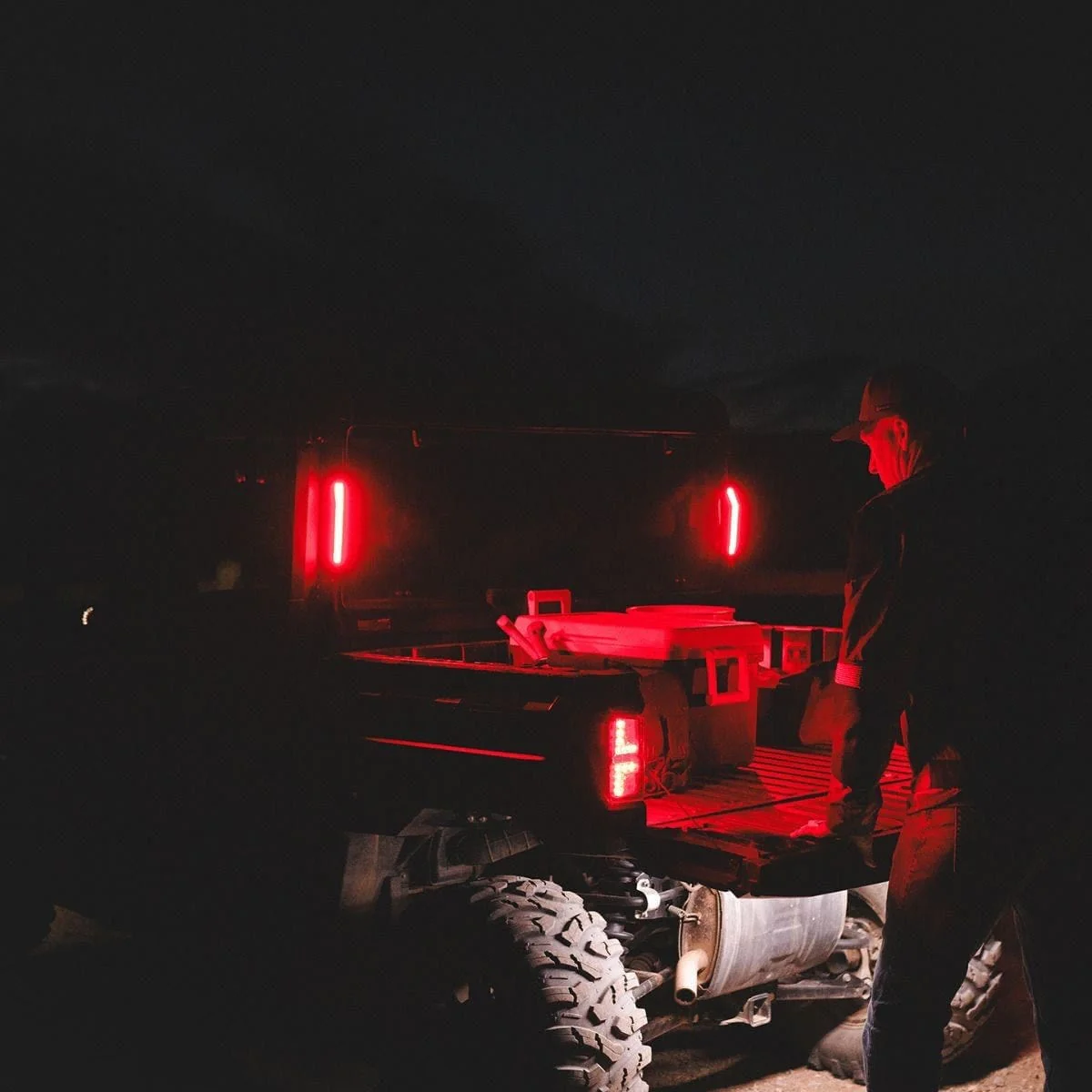 Ravek CFMoto UForce Plug & Play Automatic UTV Trunk Bed Light Kit - Red - Image 5
