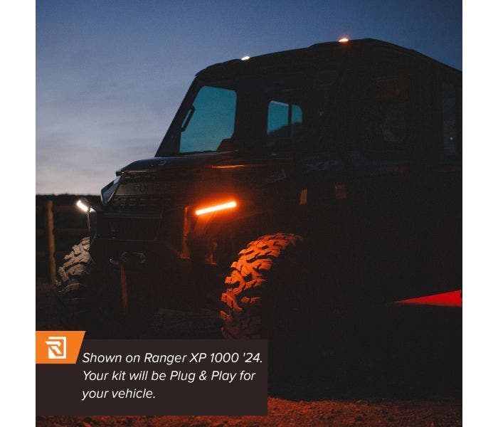 Ravek Polaris Xpedition Plug & Play Auto-Cancel UTV Turn Signal Kit with White Running Lights - Image 2