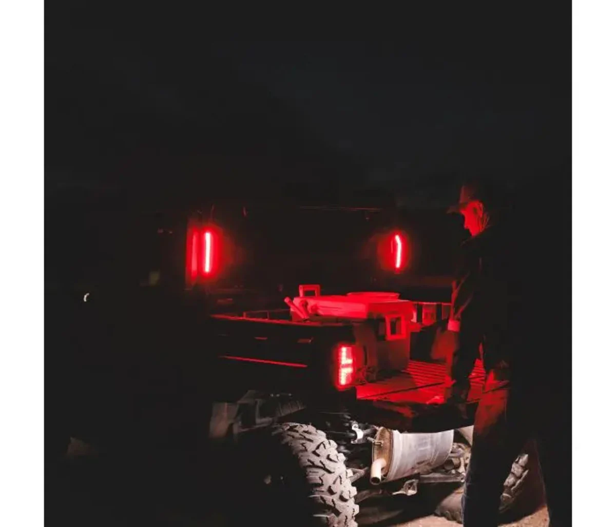 Ravek Polaris Xpedition Plug & Play Automatic UTV Trunk Bed Light Kit - Red - Image 4