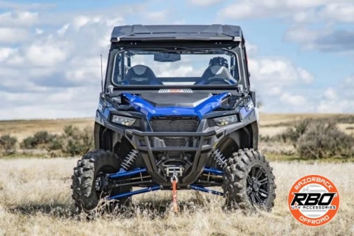 Razorback Offroad Polaris General Folding Front Windshield - Image 2