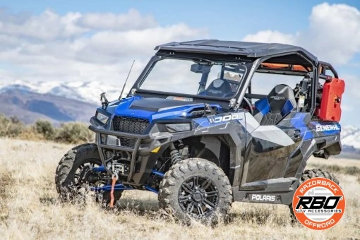Razorback Offroad Polaris General Folding Front Windshield - Image 27