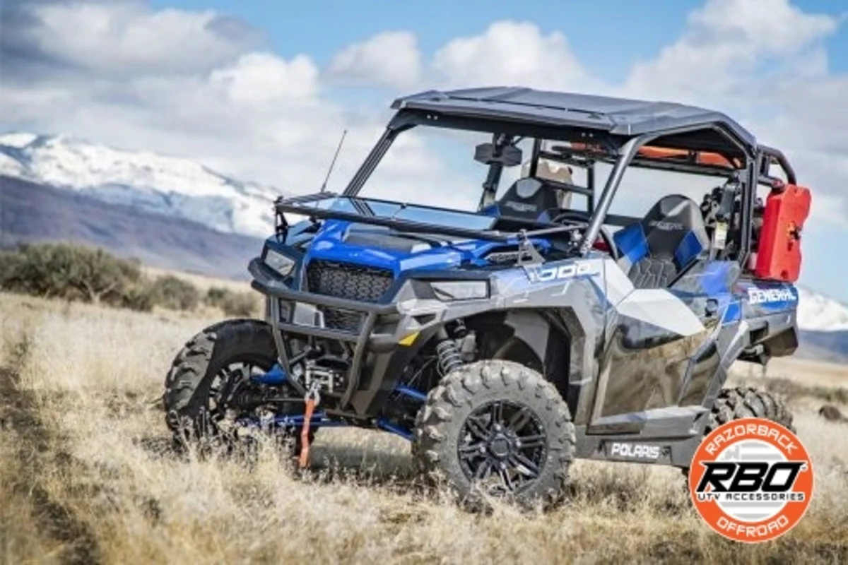 Razorback Offroad Polaris General Folding Front Windshield - Image 3