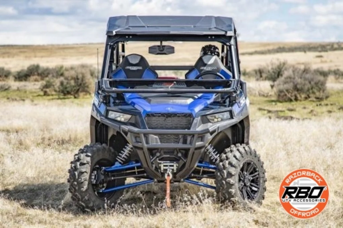 Razorback Offroad Polaris General Folding Front Windshield - Image 4