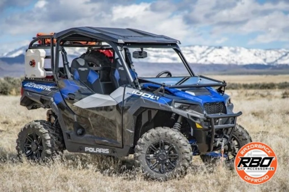 Razorback Offroad Polaris General Folding Front Windshield - Image 5