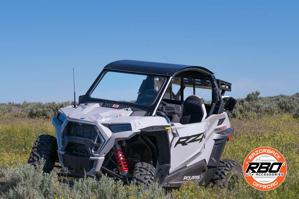 Razorback Offroad Polaris RZR Ultimate Trail Fixed Glass Vented Windshield - Image 3