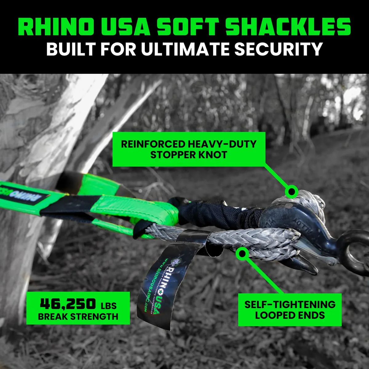Rhino USA 1/2" Synthetic Soft Shackles - Image 3