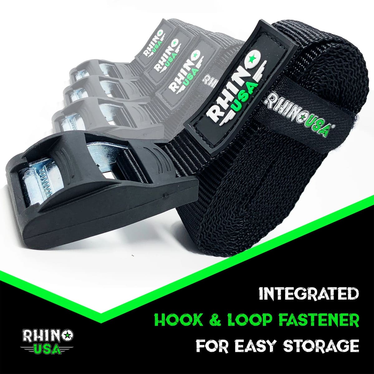 Rhino USA 1" x 12' Lashing Tie-Down Straps - Image 2