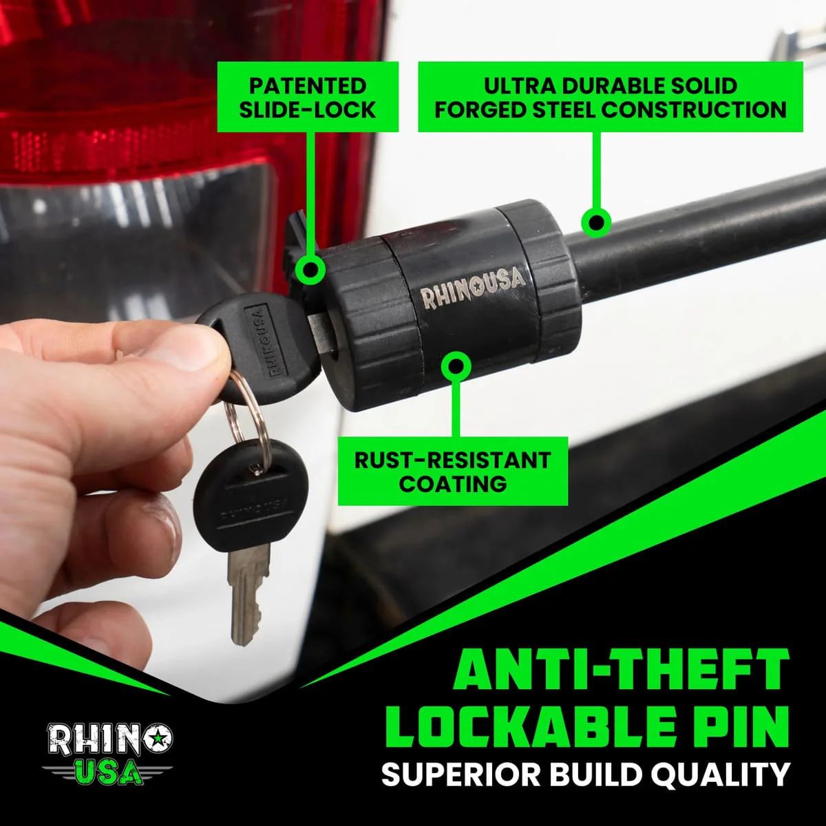 Rhino USA 2.5" Locking Trailer Hitch Pin - Image 2
