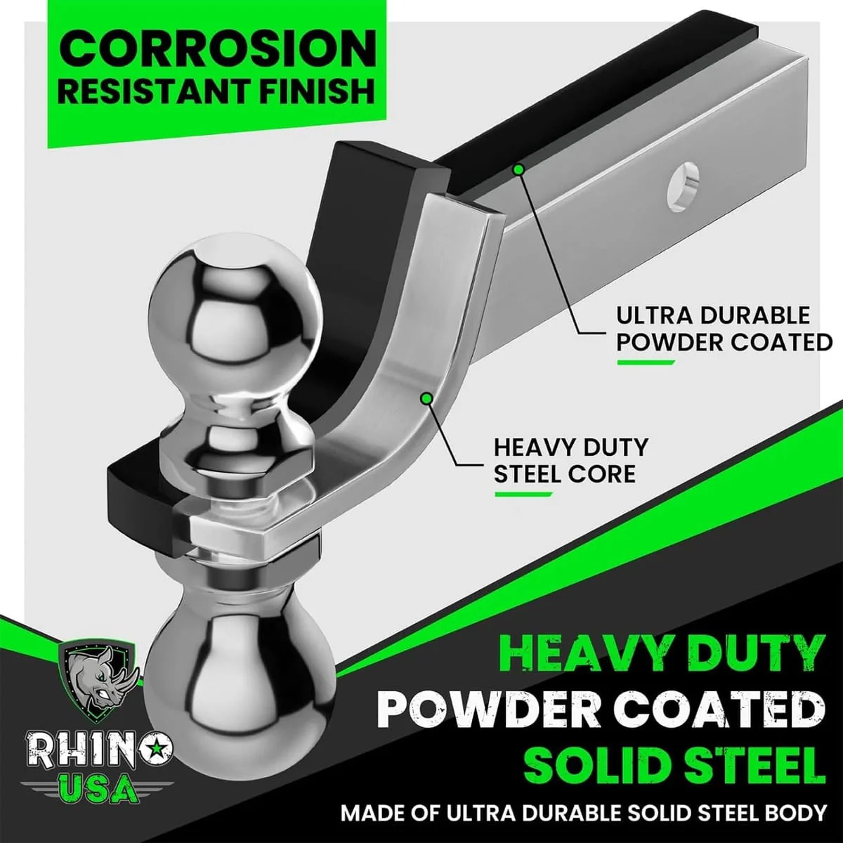 Rhino USA 2" Dual Ball Hitch - Image 2