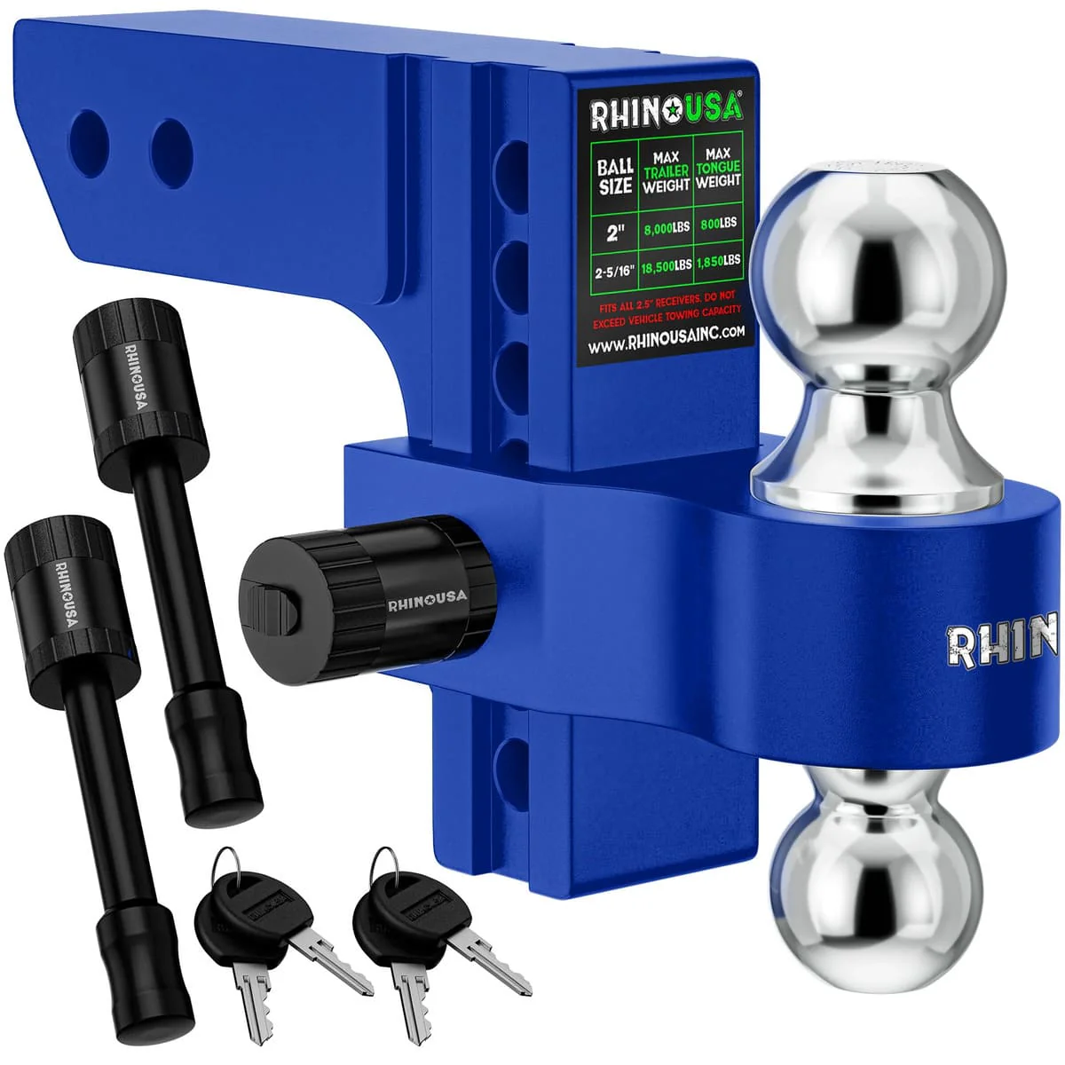 Rhino USA 2" Receivers Adjustable Drop Hitch - Image 8