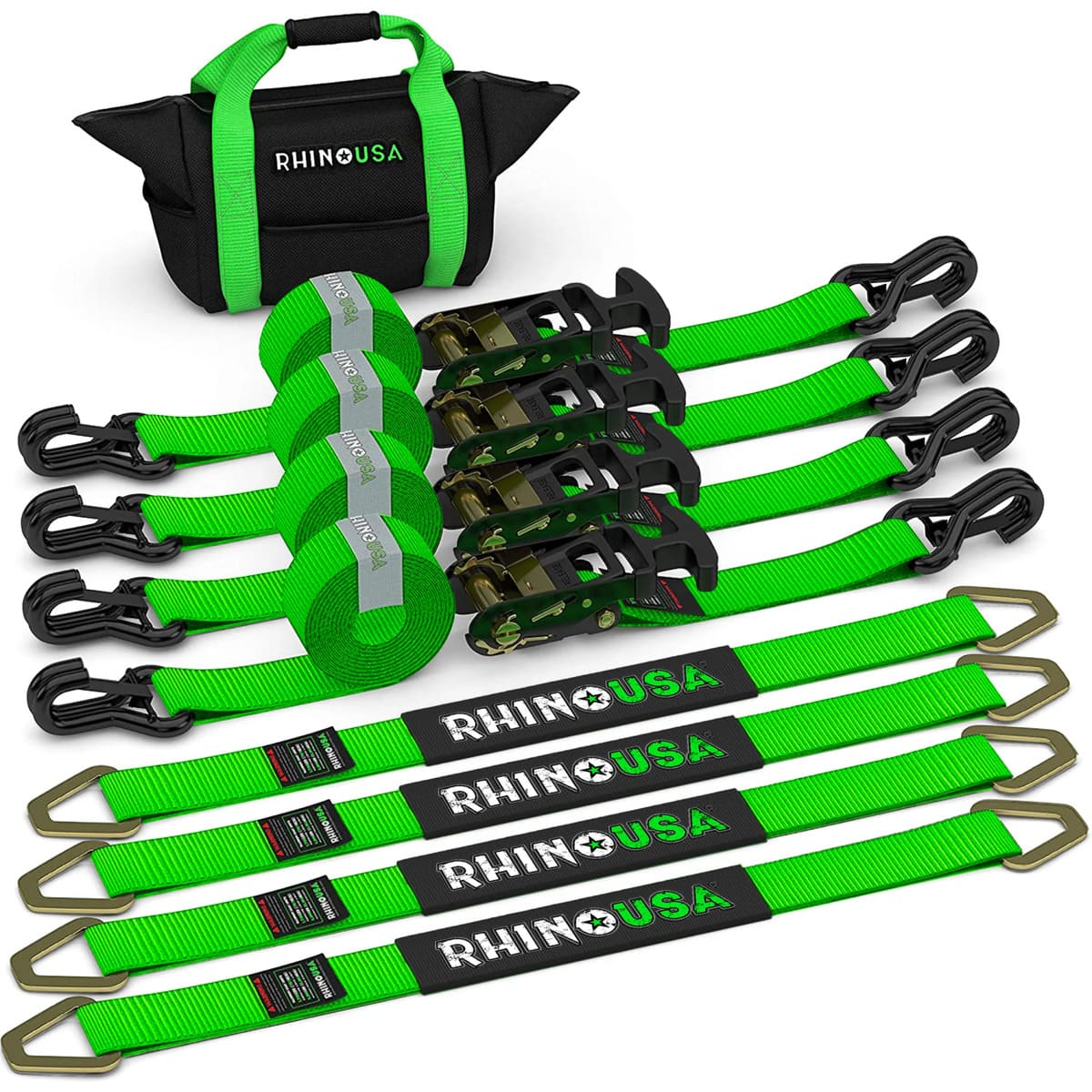 Rhino USA 2" x 8' J-Hooks Vehicle Tie-Down Kit - Image 8