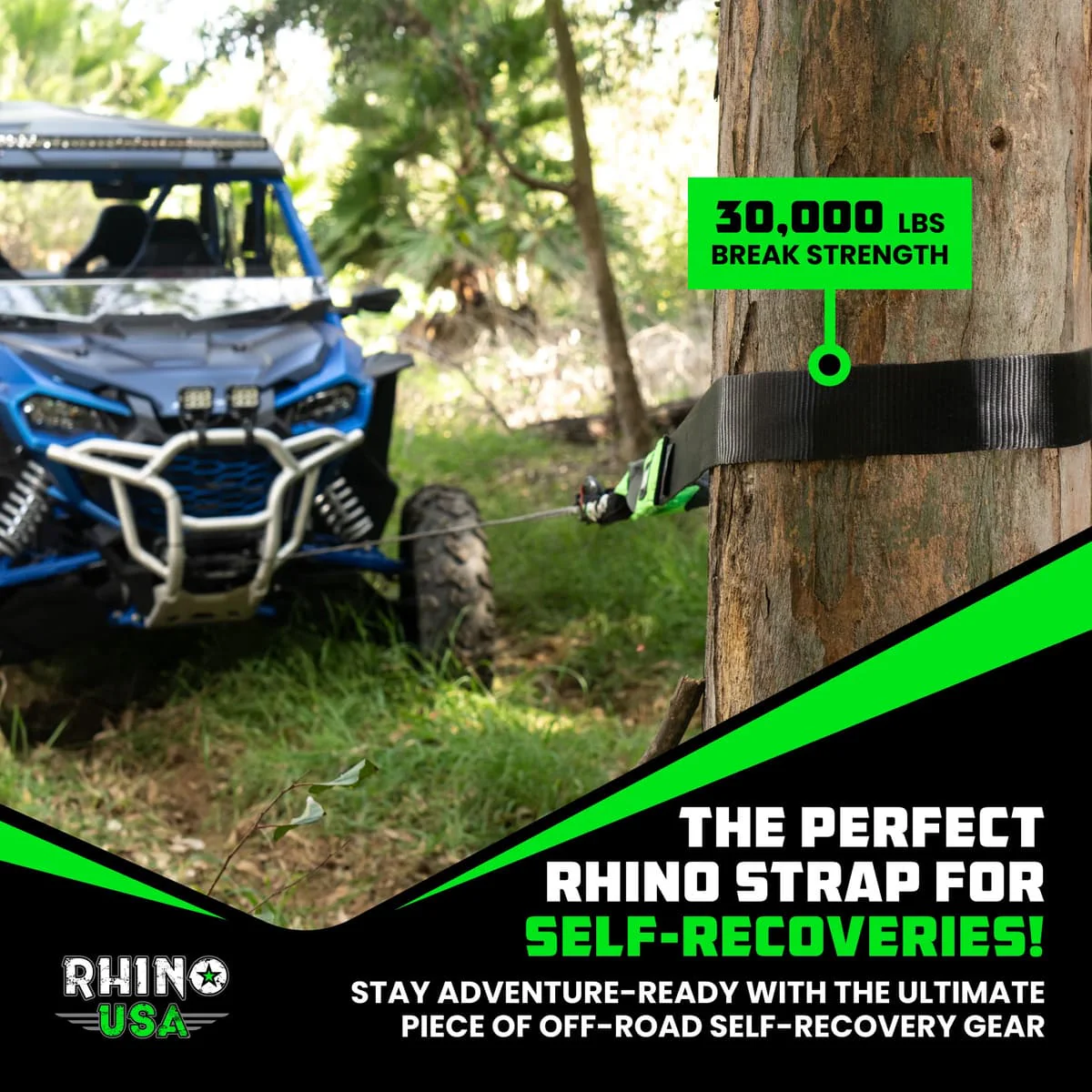 Rhino USA 3" x 8' Recovery Tree Saver Strap - Image 7