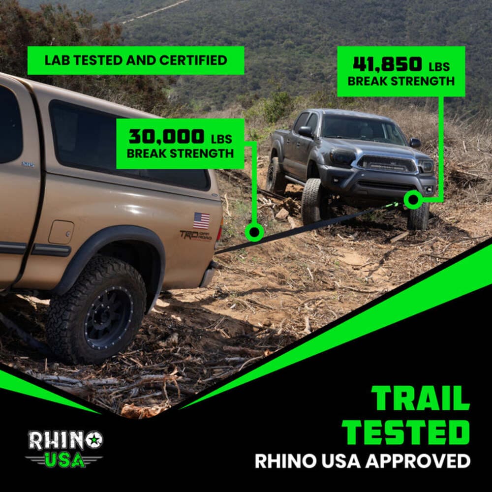 Rhino USA 30' Tow Strap & D-Ring Shackle Set Combo - Image 6