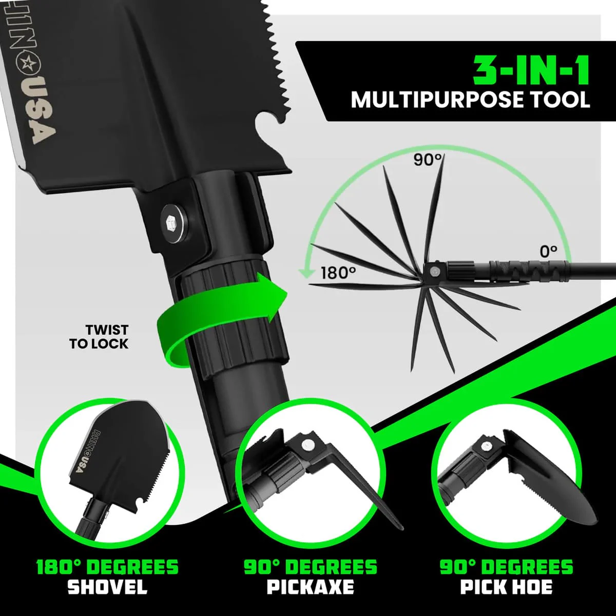 Rhino USA Ultimate Survival Shovel - Image 3