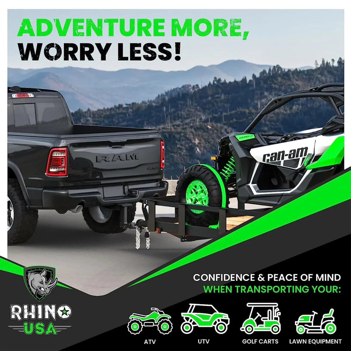 Rhino USA UTV Wheel Chock Tie-Down Kit - Image 5