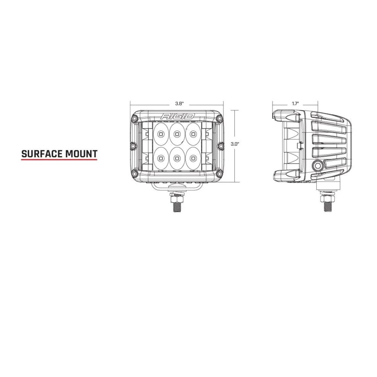 Rigid D-SS Spot Amber Pro Pods - Pair - Image 3