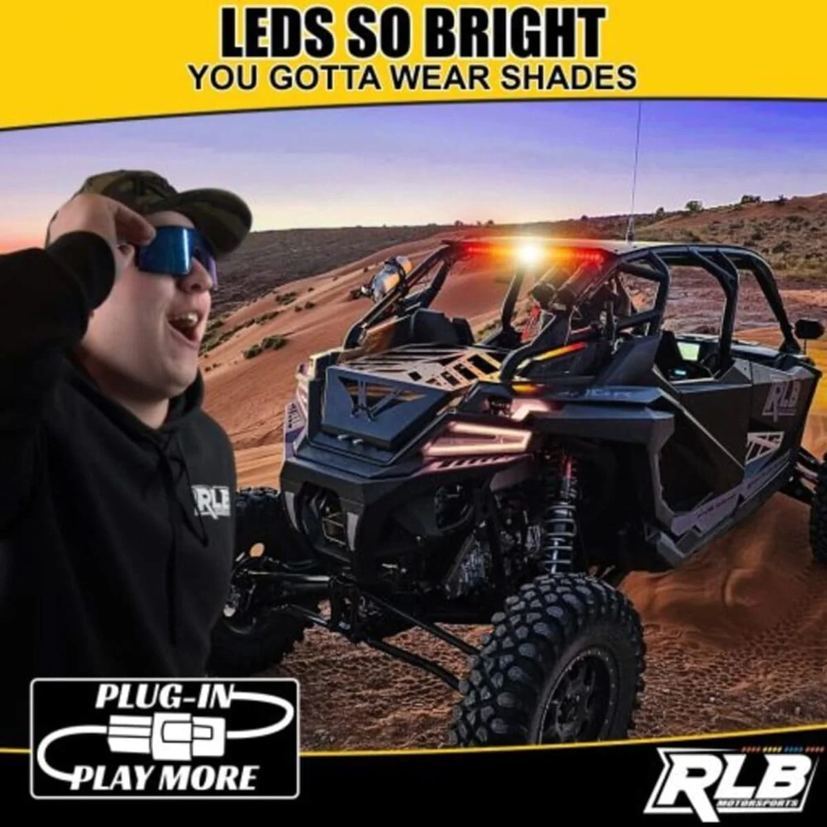 RLB Motorsports Polaris Ranger XD 1500 Dual Color LED Chase Light - Blue/White - Image 5